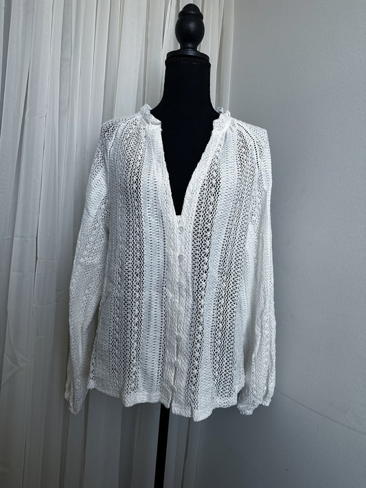 Lace Button Up Blouse